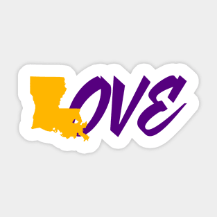 Louisiana Love - Purple and Gold Sticker